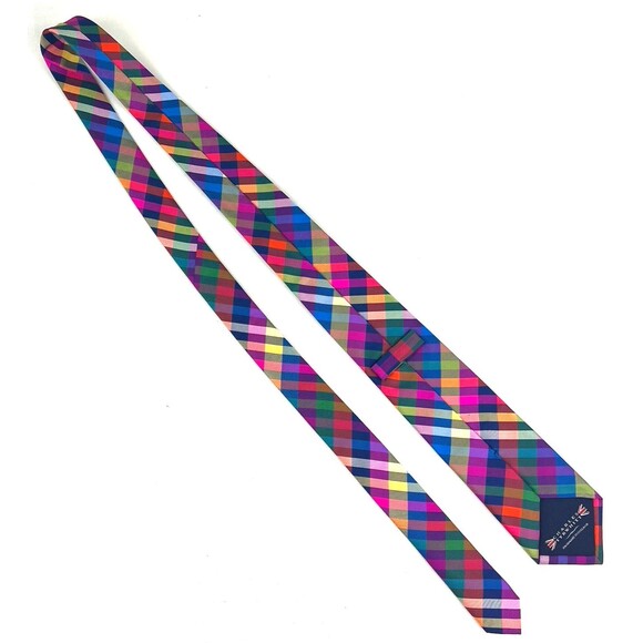 Charles Tyrwhitt Neck Tie Mens MultiColor 100% Silk Made In England Colorful - Picture 6 of 9